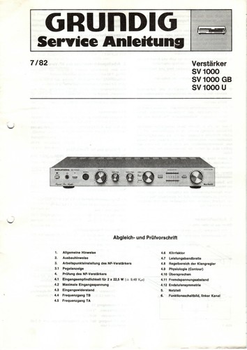 Grundig verstärker 1000 - grundig,