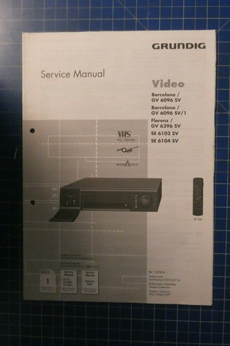 Grundig service manual - manual, video